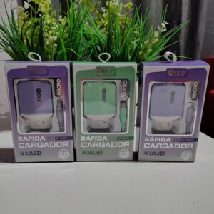 Cargador micro ,carga rápida IBEK 5.1A con luz led
