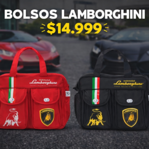 Bolso Lamborghini, con cubre botella e individual