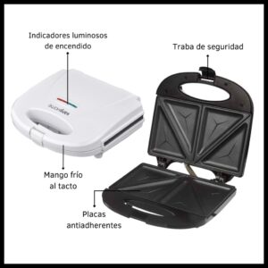 Sandwichera Electrica Kanjihome Kjh-sm700sw Blanca700w Cts