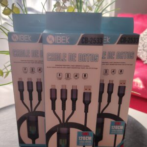Cable tipo c 3 cabezales