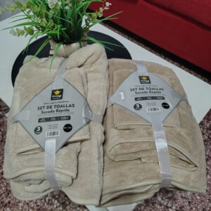 Juego de toalla y toallón x 3 piezas