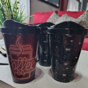 Vaso cafetero con tapa