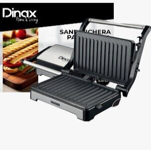 SANDWICHERA PANINI GRILL ELÉCTRICA METÁLICA 750w Dinax